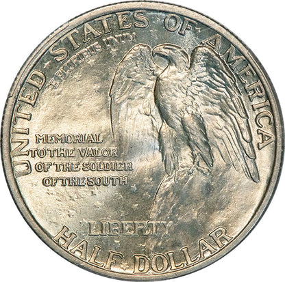 (9378) 1925 50C PCGS MS67 Stone Mountain reverse