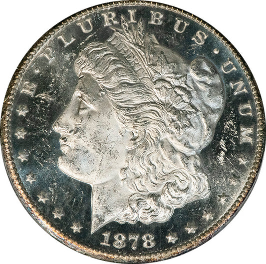 (7045) 1878-CC $1 PCGS MS63DMPL CAC Morgan obverse
