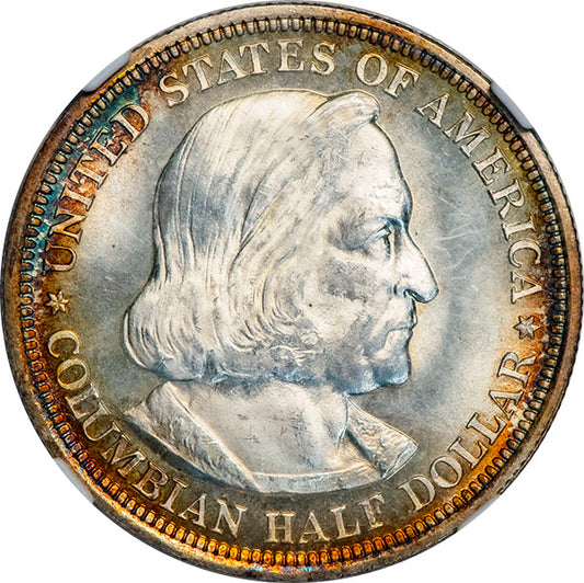 (9296) 1892 50C NGC MS66PL Columbian obverse