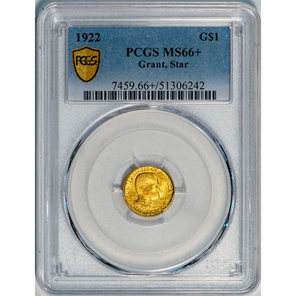 (7459) 1922 G$1 PCGS MS66+ Grant Star slab