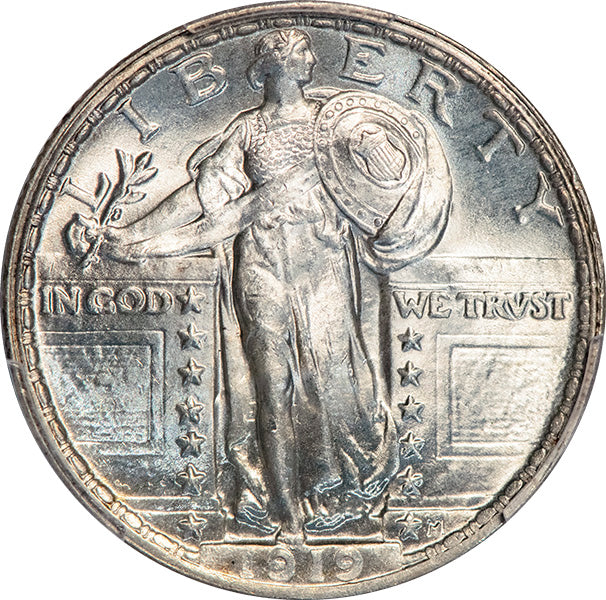 (5729) 1919 25C PCGS MS65FH SLQ obverse