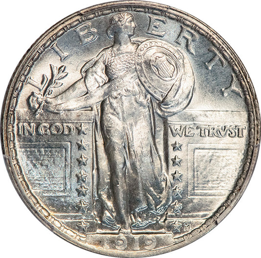 (5729) 1919 25C PCGS MS65FH SLQ obverse