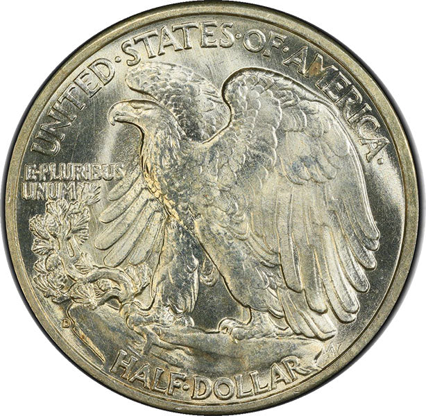(6605) 1938-D 50C PCGS MS66 Walker reverse
