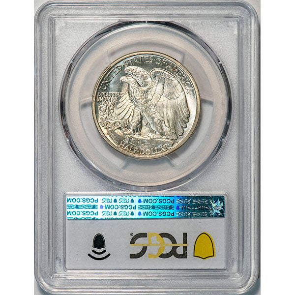 (6605) 1938-D 50C PCGS MS66 Walker reverse slab