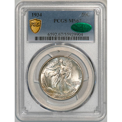 (6592) 1934 50C PCGS MS67 CAC
