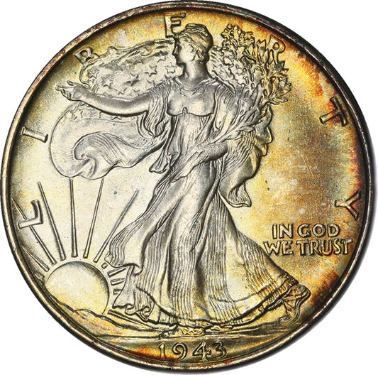 (6613) 1943 50C PCGS MS65 CAC Walker obverse