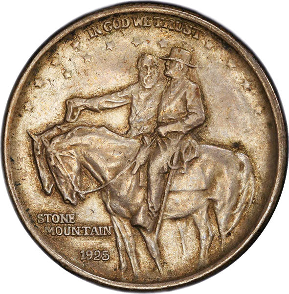 (9375) 1925 50C PCGS AU55 Stone Mountain obverse