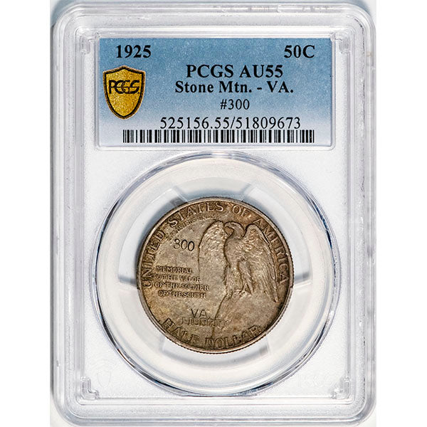 (9375) 1925 50C PCGS AU55 Stone Mountain slab
