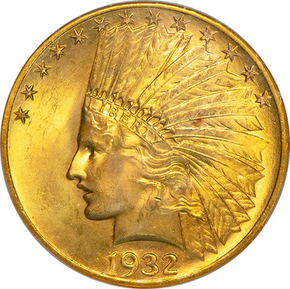 (8884) 1932 $10 NGC MS65 CAC Indian obverse