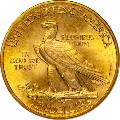 (8884) 1932 $10 NGC MS65 CAC Indian reverse