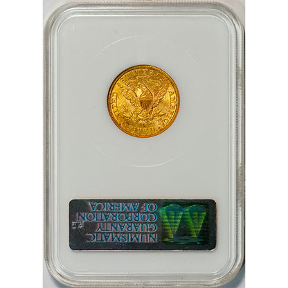 (8378) 1891-CC $5 NGC MS60 CAC Liberty reverse slab