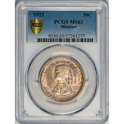 (9330) 1921 50C PCGS MS63 Missouri slab
