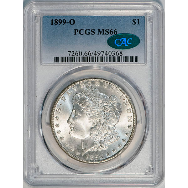 (7260) 1899-O $1 PCGS MS66 CAC Morgan slab
