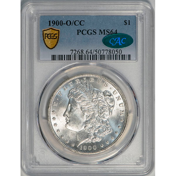(7268) 1900-O/CC $1 PCGS MS64 CAC Morgan slab
