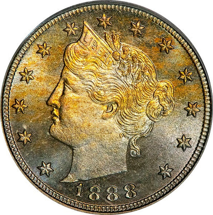 (3886) 1888 5C PCGS PR65 CAC Liberty obverse