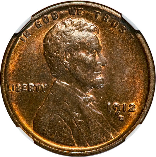 (2456) 1912-S 1C NGC MS63BN Lincoln obverse