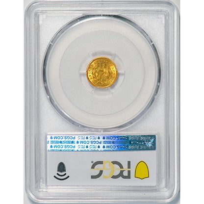 (7501) 1849 G$1 PCGS MS64 No L Gold Dollar reverse slab