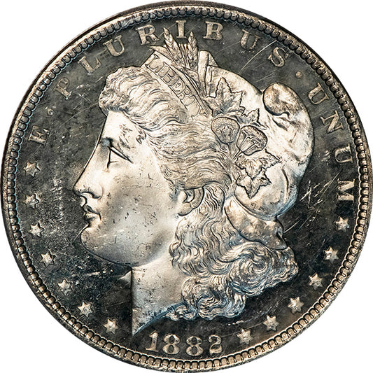 (7136) 1882-CC $1 PCGS MS65DMPL Morgan obverse