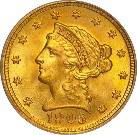 (1905) $2.50 PCGS MS67 CAC Liberty obverse