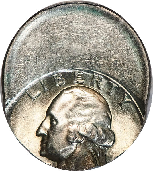 (5985) 1932-64-D 25C PCGS MS63 Mint Error 50% Off-Center obverse