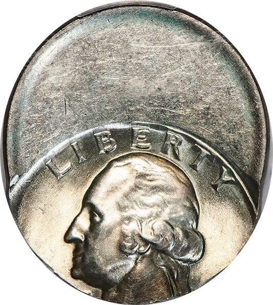 (5985) 1932-64-D 25C PCGS MS63 Mint Error 50% Off-Center obverse
