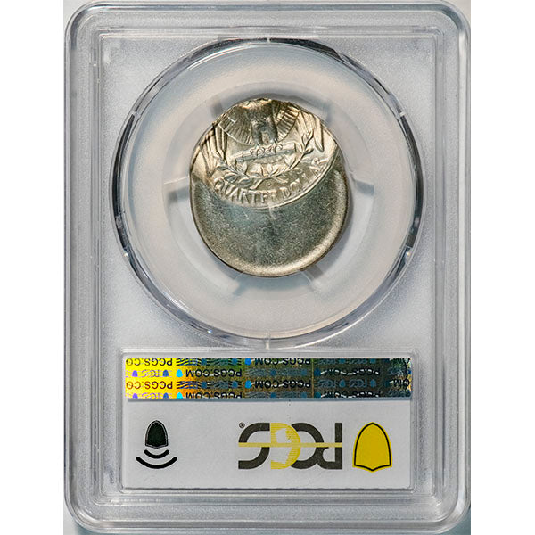 (5985) 1932-64-D 25C PCGS MS63 Mint Error 50% Off-Center reverse slab