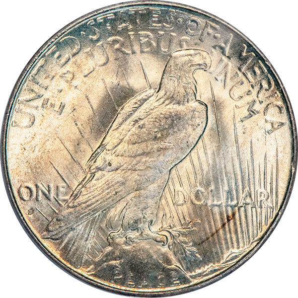 (7374) 1928-S $1 PCGS MS64 CAC Peace reverse