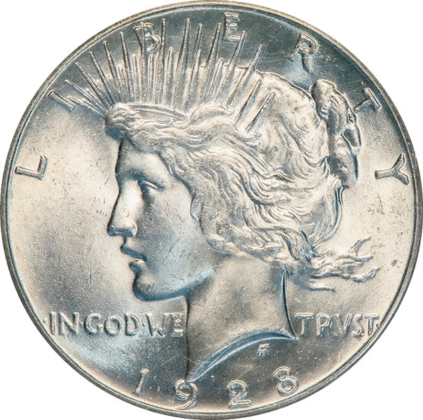 (7373) 1928 $1 PCGS MS64 CAC Peace obverse