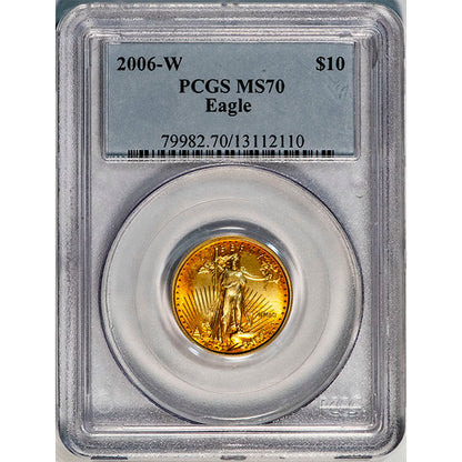 (8901) 2006-W $10 PCGS MS70 Eagle slab