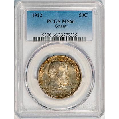 (9306) 1922 50C PCGS MS66 Grant slab