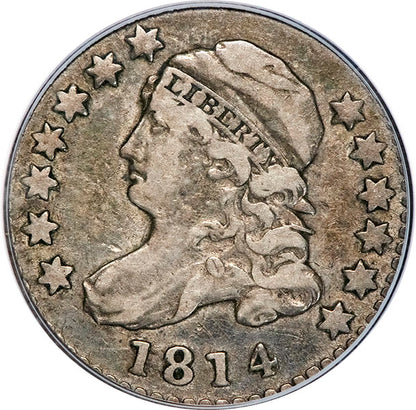 (4490) 1814 10C PCGS VF25 CAC States Of obverse
