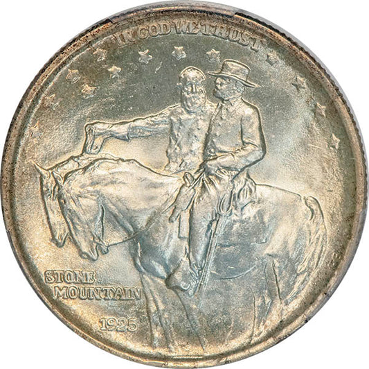 (9378) 1925 50C PCGS MS67 Stone Mountain obverse