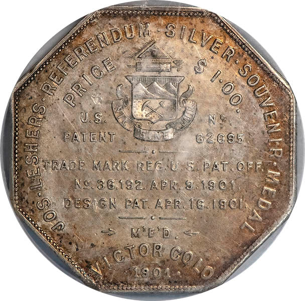 (19006) 1901 Lesher PCGS AU55 Imprint Type # obverse