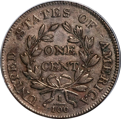 (1467) 1801 1C PCGS XF45 100/000 reverse