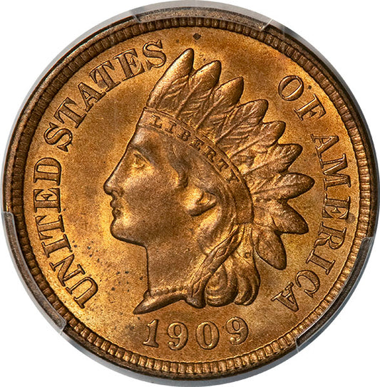 (2239) 1909-S 1C Indian PCGS MS64RB CAC