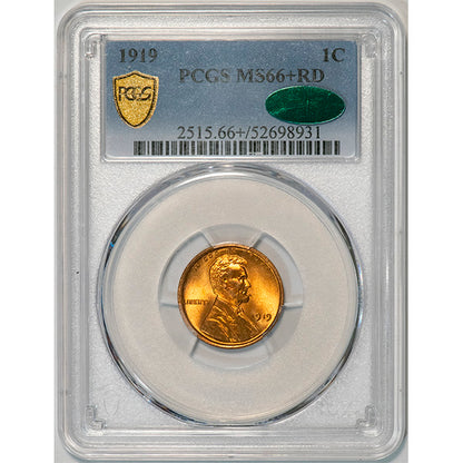 1919 1C PCGS MS66+RD CAC
