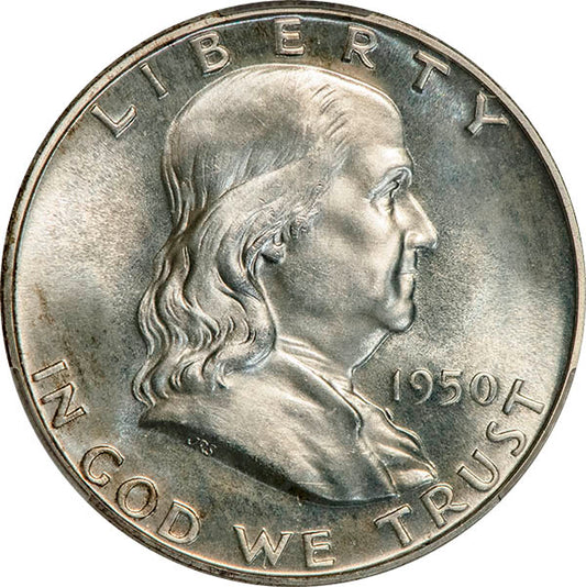 (6691) 1950 50C CACG PR66 CAC Franklin obverse