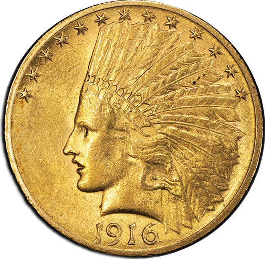 (8880) 1916-S $10 PCGS AU58 Indian obverse