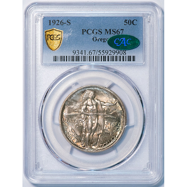 (9341) 1926-S 50C Oregon PCGS MS67 CAC