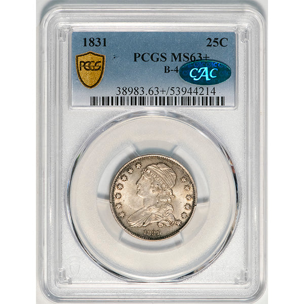 (5348) 1831 25C B-4 PGCS MS63+ CAC