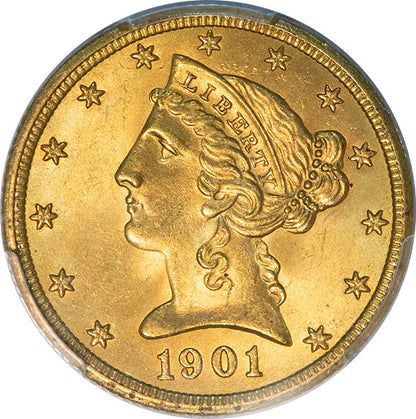 (8404) 1901-S $5 PCGS MS65 CAC