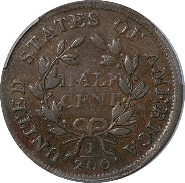 (1057) 1802/0 1/2C PCGS VF30 Reverse of 1802