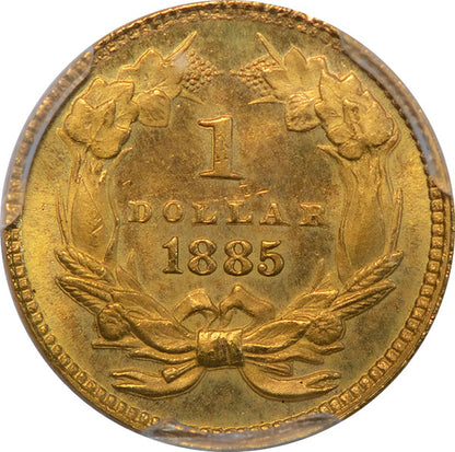 (7586) 1885 G$1 PCGS MS67