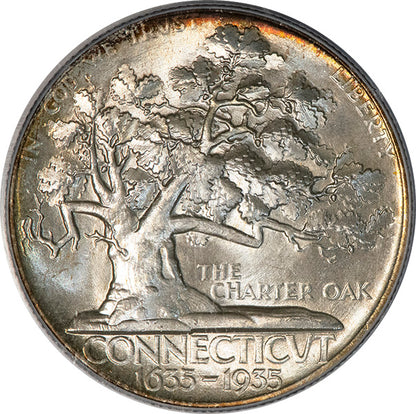 (9299) 1935 50C Connecticut PCGS MS66 CAC