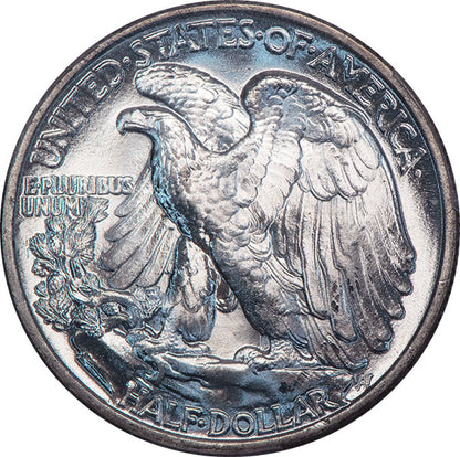 (6632) 1946 50C PCGS MS65 Doubled Die Reverse