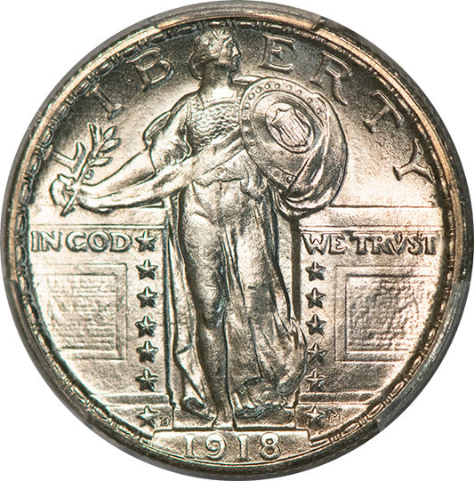 1918-D 25C PCGS MS64+FH CAC