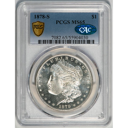 (7082) 1878-S $1 PCGS MS65 CAC