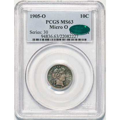 (4836) 1905-O 10C Micro O PCGS MS63 CAC
