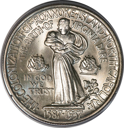 1937 50C Roanoke PCGS MS65Gold CAC