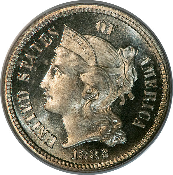 1882 3CN PCGS PR66 Gold CAC
